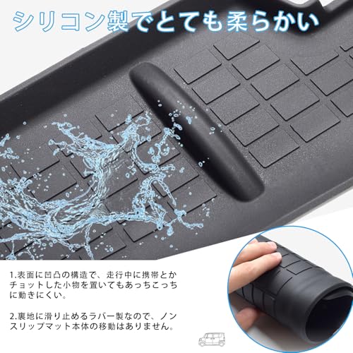Bornoon Non-Slip Mat for Honda Pocket Mat N-BOX JF3 Type JF4 Type Door Pocket Mat Vehicle-specific Stain-resistant Passenger Seat Non-Slip Mat Ru