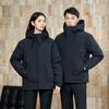 Tluoman Unisex Black Insulated Parka Work Jacket