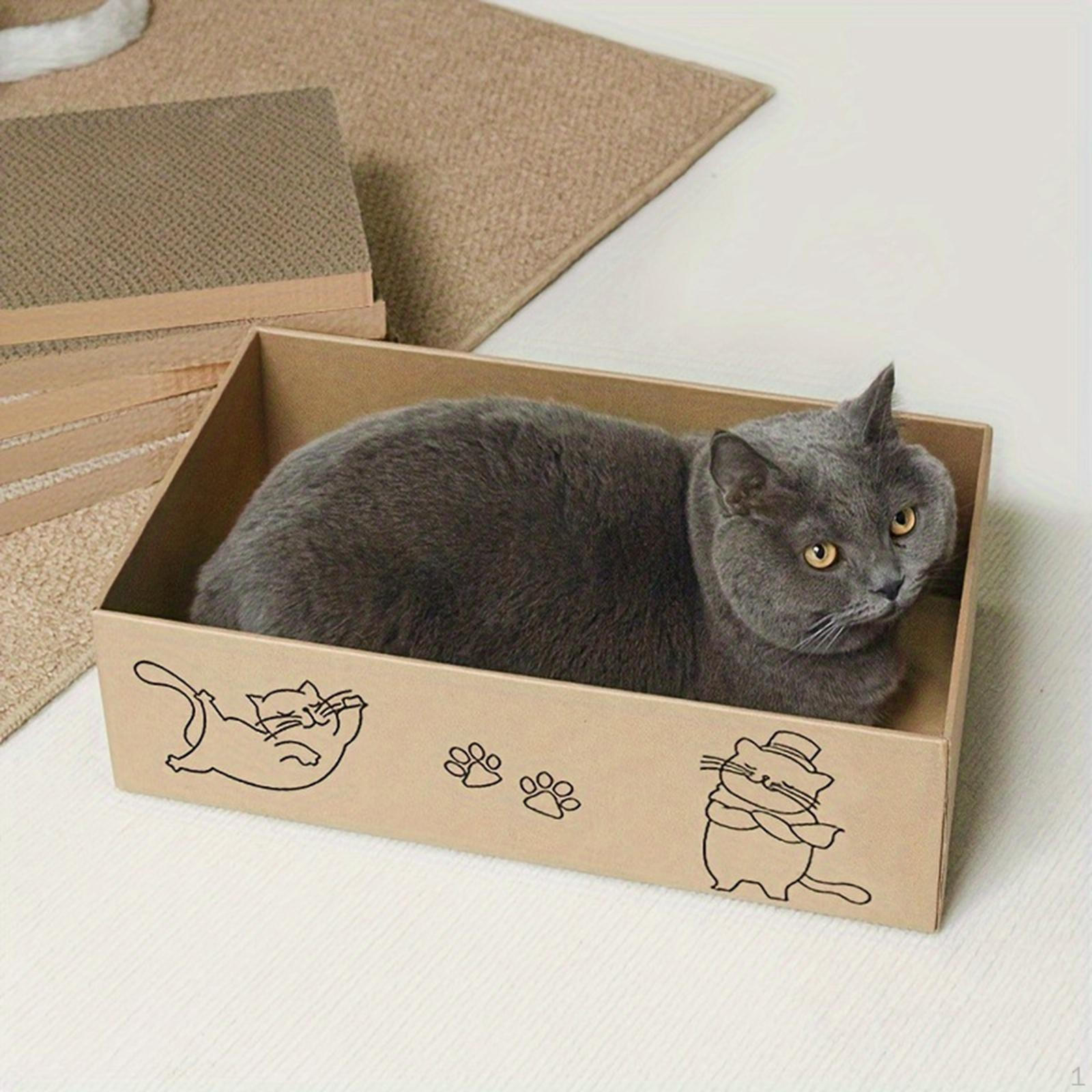 

Коробка-когтеточка, коврик для царапания, устойчивый к царапинам, легко чистится, товары для питомцев, защита мебели