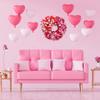 Valentines Wreath Ribbon Home Decor 40cm Artificial Red Wedding Wreath For Indoor Outdoor Bedroom Living Room Office Wedding