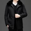 Winter business cotton-padded jacket piled and thickened medium and old lapel collar cotton-padded jacket