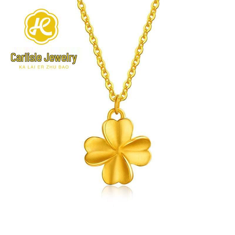 Shuibei 999 Fine Gold Slim Waist Necklace: 3D Hard Gold Women's Pendant Charm, Popular Live Broadcast Hot Seller.