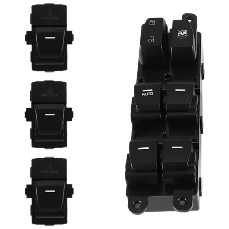 93570C9200 Car Window Lifter Control Switch Assembly Part Kit With Backlight Fit For Hyundai Creta IX25 2014- 93580-C9000