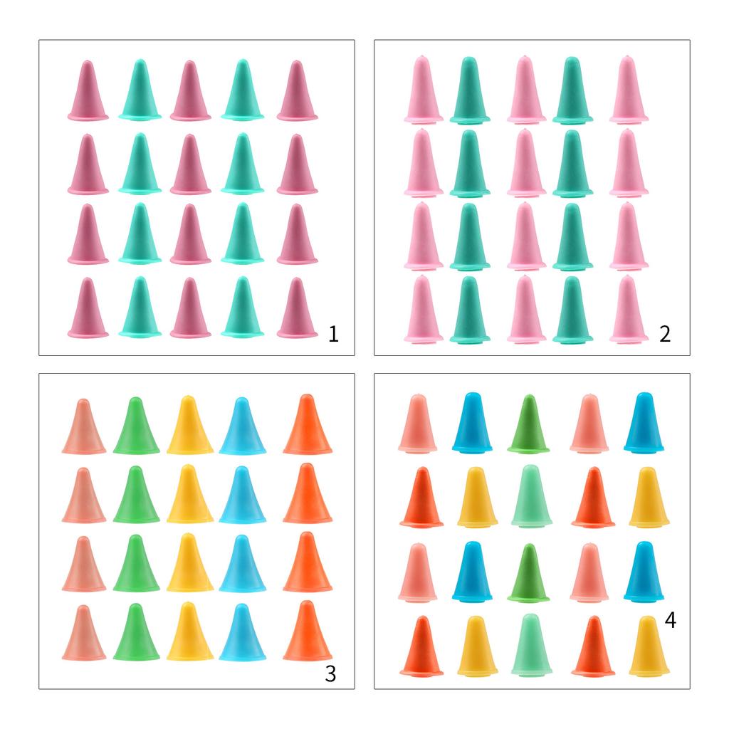 20Pcs Cute Knitting Needle Point Protectors Colorful Knitting Needle Point Protectors Needle Tip Stoppers Cap Holder