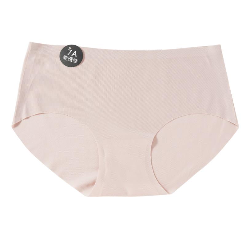 

Женские трусики из шелка Mulberry Silk, однотонные, из ледяного шелка, ультратонкие, дышащие M розовый