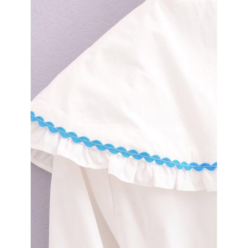 Kaslead New Arrival Women's Fashion Style Fashion Casual Minimalist Cherry Embroidery Short Shirt