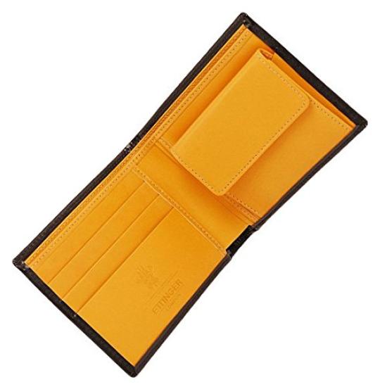 ETTINGER Leather Bifold Wallet Purse Black BILLFOLD WITH 3 COIN PURSE BH141JR BLACK [Ettinger] Men's (Coin Included) C/C & [Item]