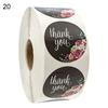 500Pcs Floral Pattern Thank You Stickers Roll Gift Wraps Wedding Card Decals