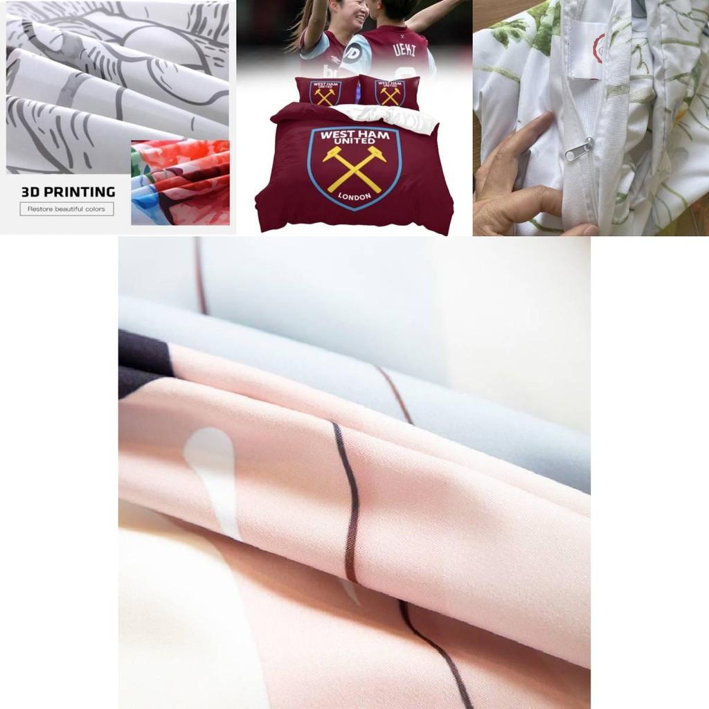 West Ham United Quilt Cover Set With Brushed Fabric For Teen Sleep Comfort