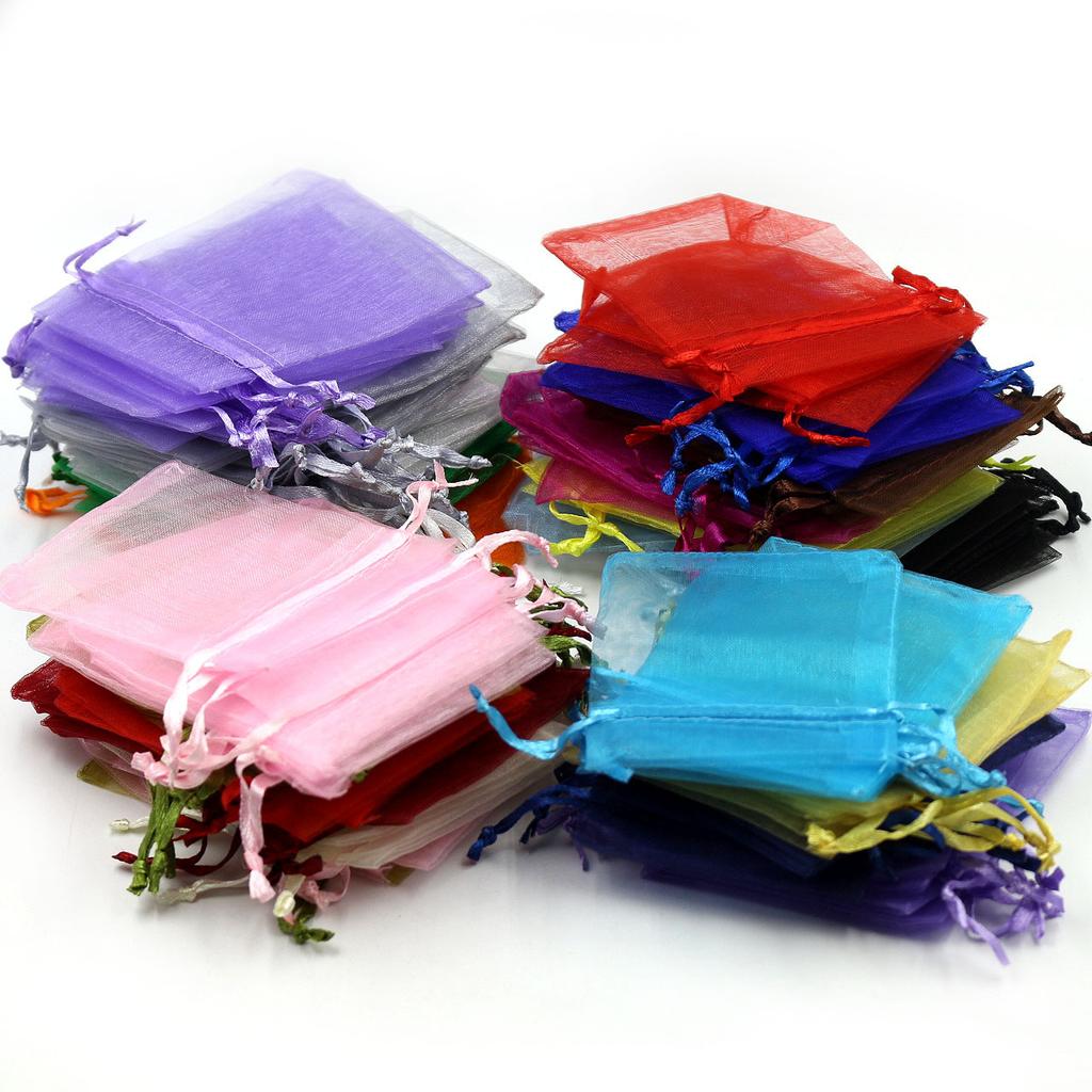 100pcs Organza Gift Bags with Drawstring -  for Jewelry, Wedding, Birthday Party Favors, and Candy Packaging, Party Favor Bags