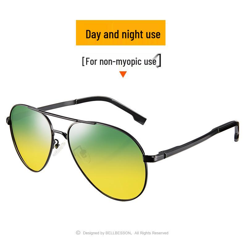 Polarisierte Nachtsicht-Aufsteckbrille, Blendfreie Brille für Tag/Nacht zum Autofahren für Myopie, Unisex