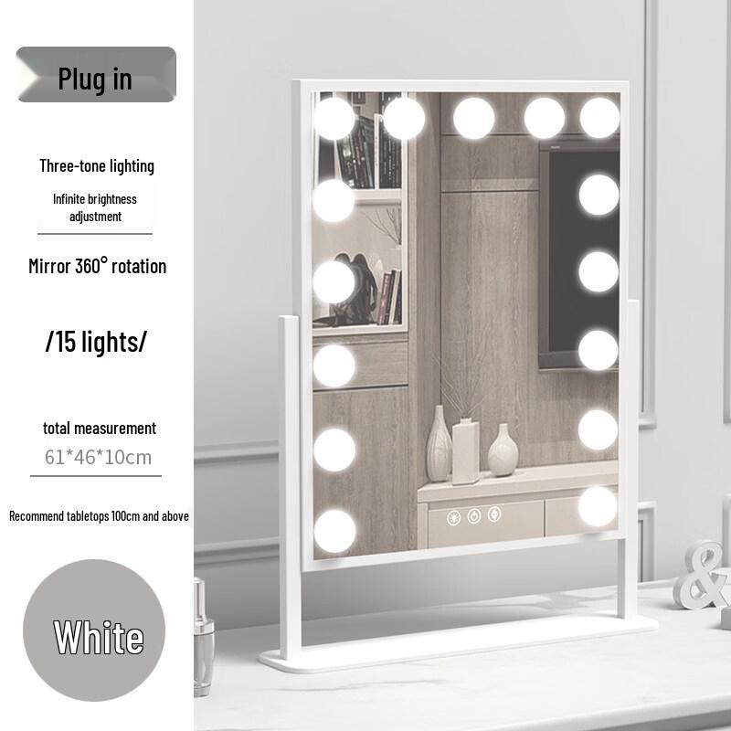 LED Lighted Desktop Makeup Mirror
