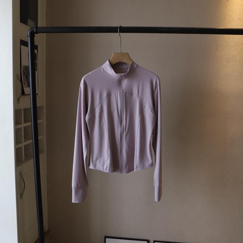 

Женская спортивная куртка с корейским воротником-стойкой на весну/лето 2025 года, приталенная, с защитой от солнца One Size фиолетовый