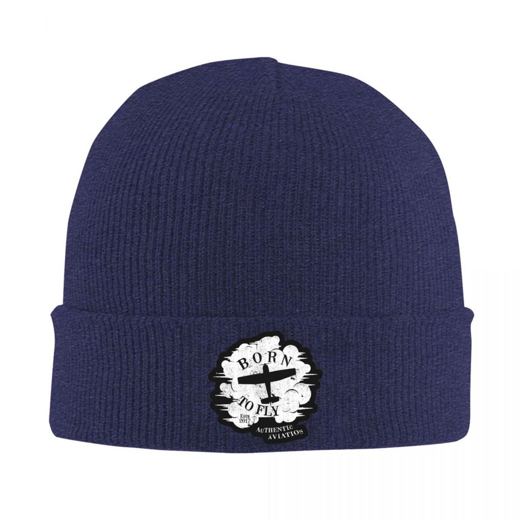 Born To Fly Flight Pilot Aviator Warm Knitted Cap Winter Knit Bonnet Hat Skullies Beanies Hip Hop Caps for Unisex