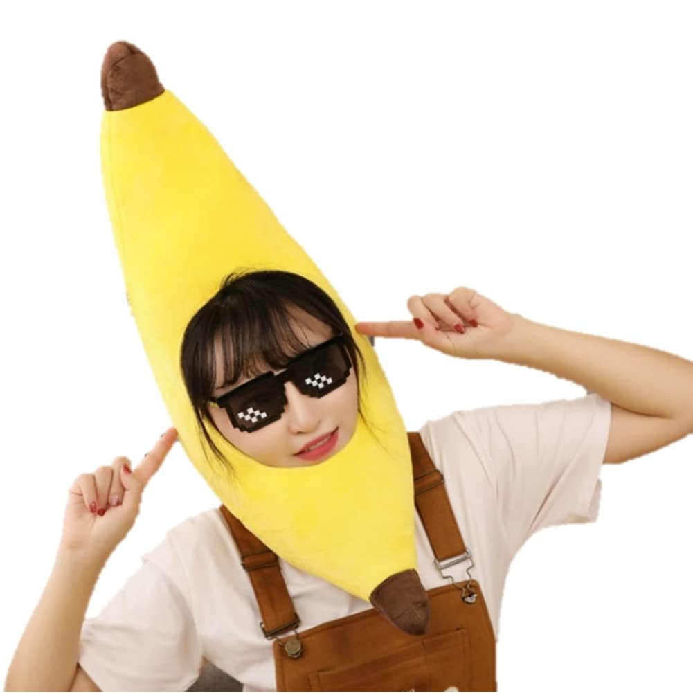 [Egao Ichiban] Cosplay Banana Hat, Funny Costume for Halloween, School Festivals, Yellow, Unisex, Adult Size [A273-09] (4) 60cm