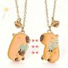 Collier Cœur Magnétique Dessin Animé pour Femmes - Accessoires BFF, Pendentif en Alliage pour Bonnes Amies