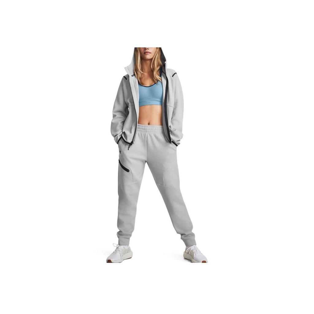Under Armour Unstoppable Solid Fleece Training Jogger Pants Women bottoms Gray 1379846-011