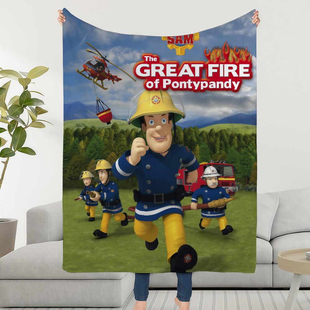 Blanket Throw Super Cosy Plush F-FiremanS Living Room Cartoon S-SamS Sofa Couch Childish Birthday Gifts