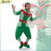 Nuovo Costume da Elfo di Natale per Adulti, Carino Set Outfit Festivo con Calze a Righe, Performance Cosplay