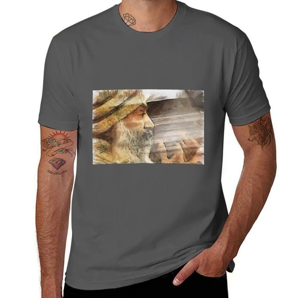 Osho Rajneesh Chandra Mohan Tshirt Basic Solid Tee For Daily Use