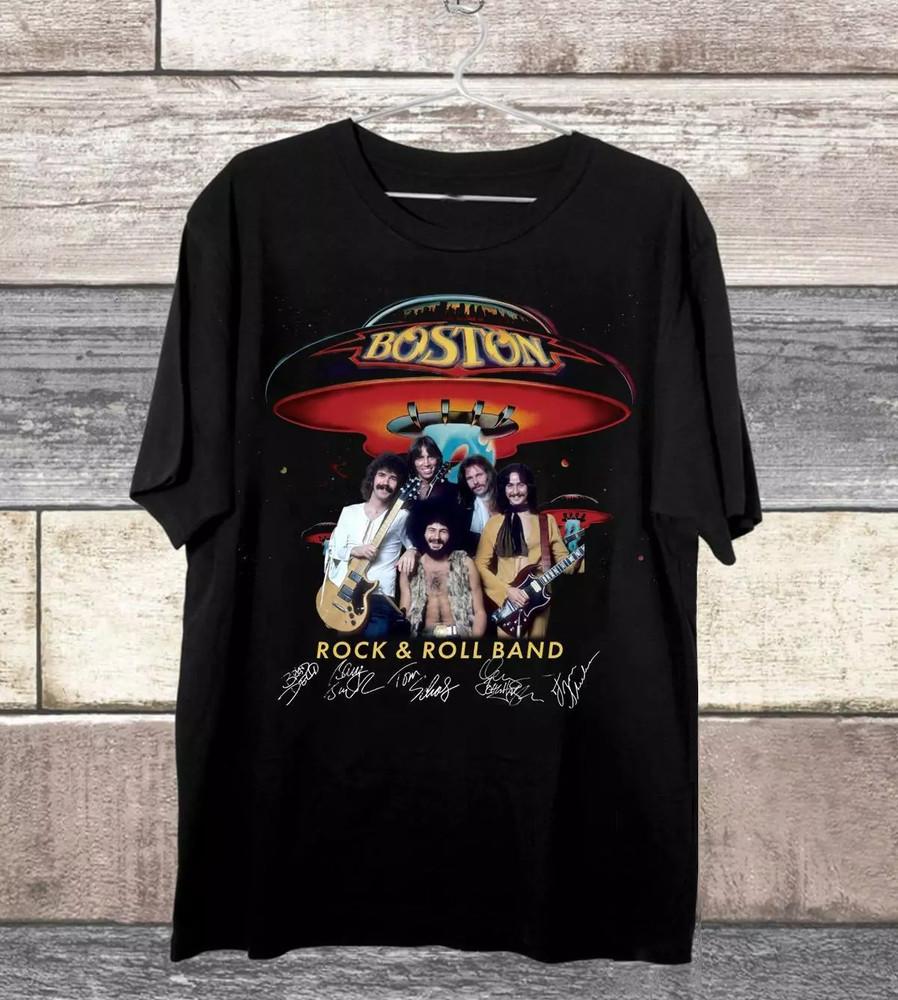 Collection Boston Band Members Signature  Full Size S-5XL SS600 Unisex T-Shirt XXXXL