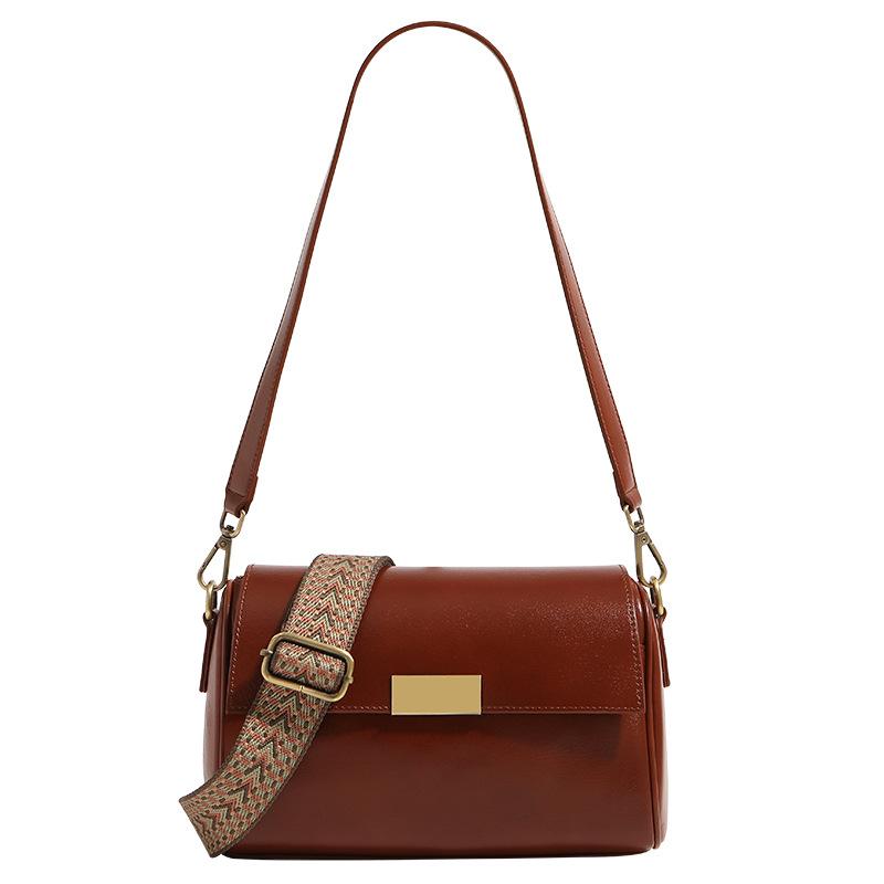 New Summer Retro Women's Bag European and American Fashion Underarm Bag Large Capacity Single Shoulder Diagonal Cross Bag Popular Small Square Bag