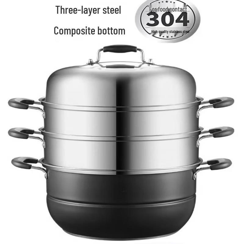 ZISIZ 304 Stainless Steel Multi-Layer Steamer Pot