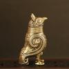 Eule Zun Bronze Miniaturfigur Antikes Chinesisches Kulturartefakt Replik Wohnzimmer Regal Display Sammlerstück