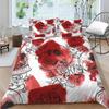 Costume de lit imprimé crâne 3D, housse de couette, vêtements de maison, cadeau pour enfants, couette en microfibre, housse de couette respirante
