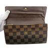 LOUIS VUITTON N61734 Coin case Damier Ebene leather Portefeiulle Sarah Purse Brown leather unisex Used