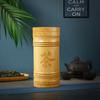 Handmade Bamboo Tea Storage Box Chinese Carved Tea Canister Lid Seal Kitchen Storage Jars Spice Coffee Beans Box Case Organizer