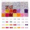 24Grids Beads Kit Rainbow Acrylic Letter Beads Set Large Hole Beads For DIY Bracelets Necklace Keychain Jewelry Making