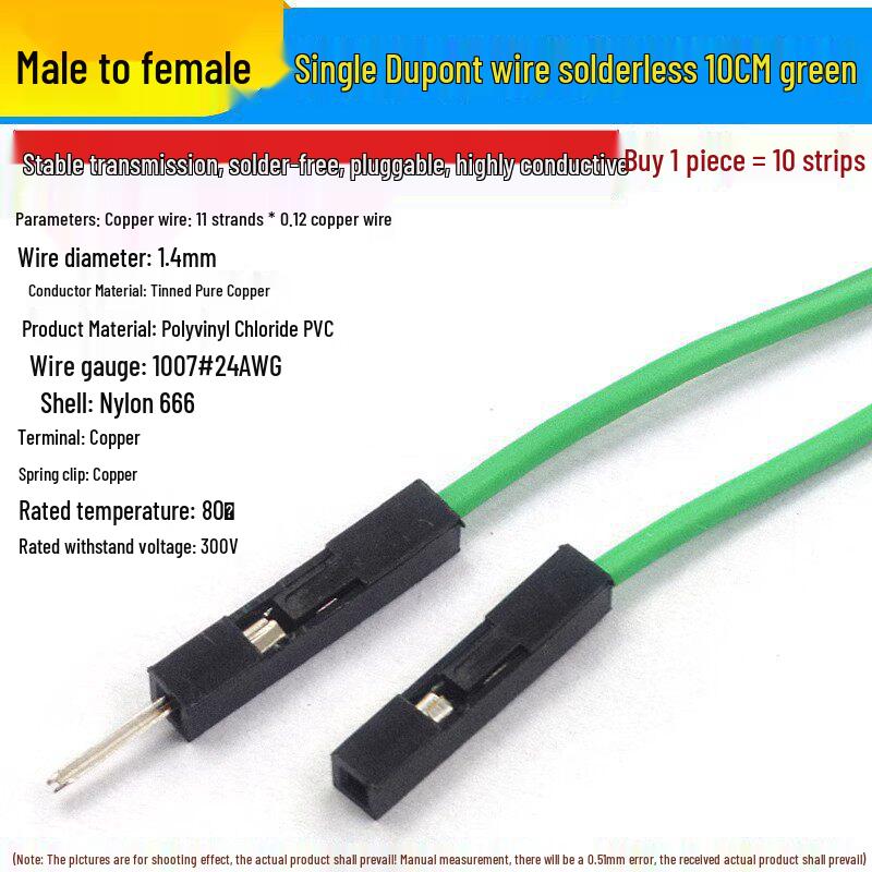 10/20/30CM Dupont Jumper Wires: Female to Female, Male to Female, Male to Male Pin Header Leads