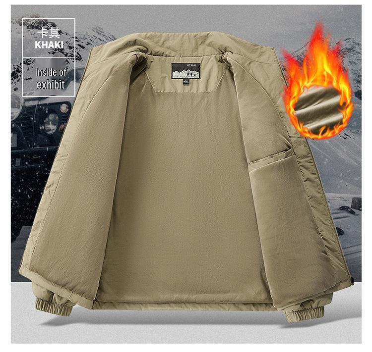 2026 Cross Douyin Plus Velvet Men's Jacket: Outdoor Sports Casual Korean Style for Middle-Aged - New Explosive Style
