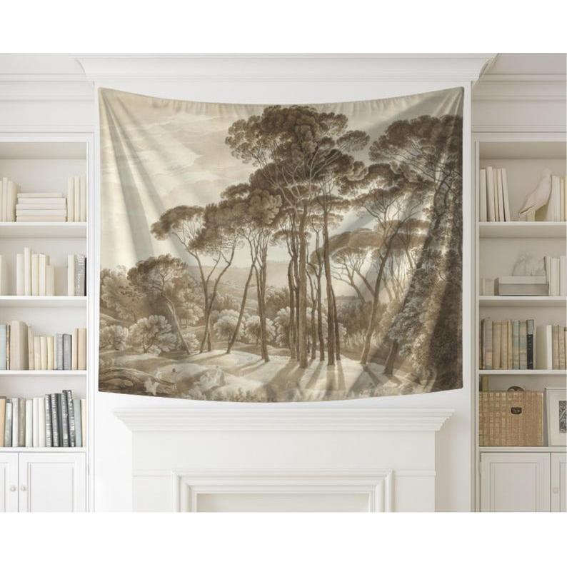 Italian scenery tapestry 75x100 чёрный