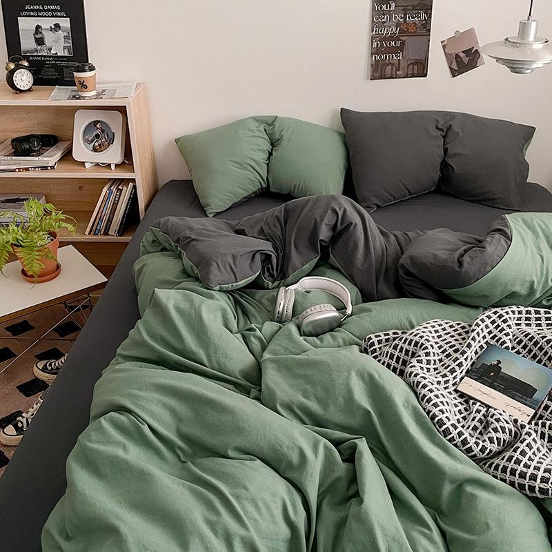 Class A Maternal And Infant Grade Colorable Bed Four-Piece Quilt Cover Student Bed Sheet House 3Pcs Set Factory