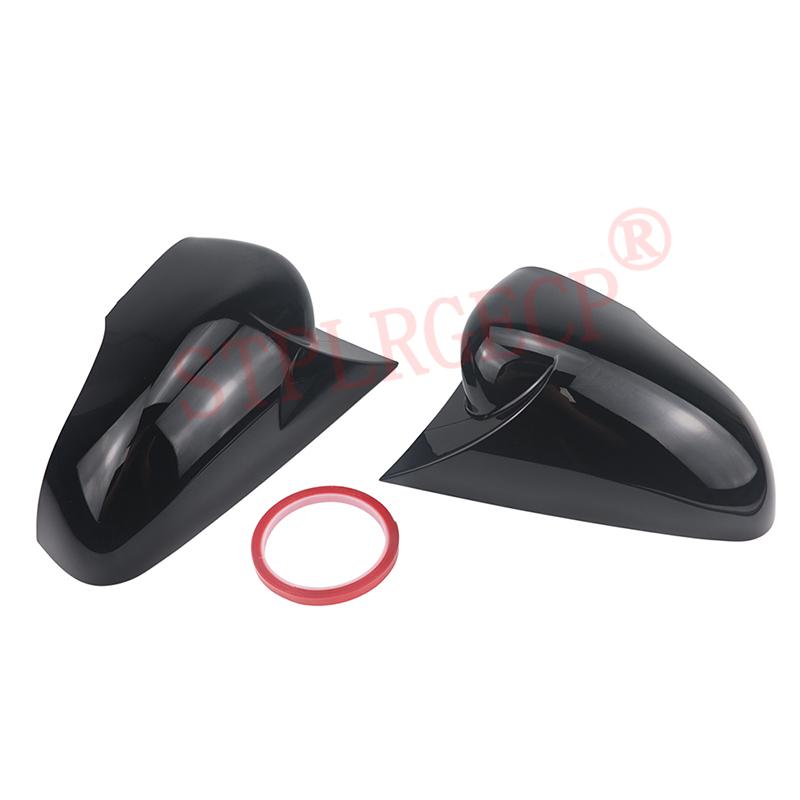 For Renault Lutecia 2013 2014 2015 2016 2017 2018 M Style Bright Black Pattern Sticker On Side Mirror Covers Cap Horn Shape