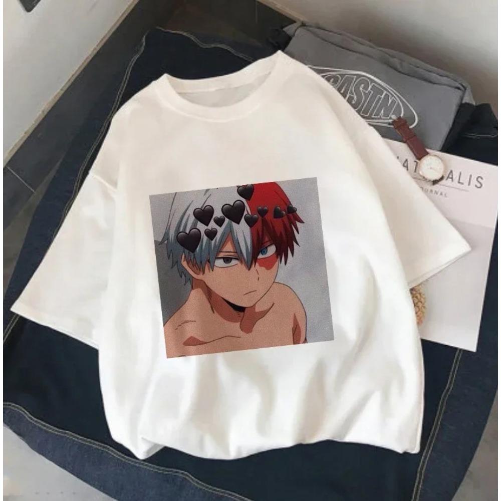 My Hero Academia Main Characters Manga Panel T-Shirt, Unisex Anime Streetwear Tee, 100% Cotton Casual Short Sleeve Top