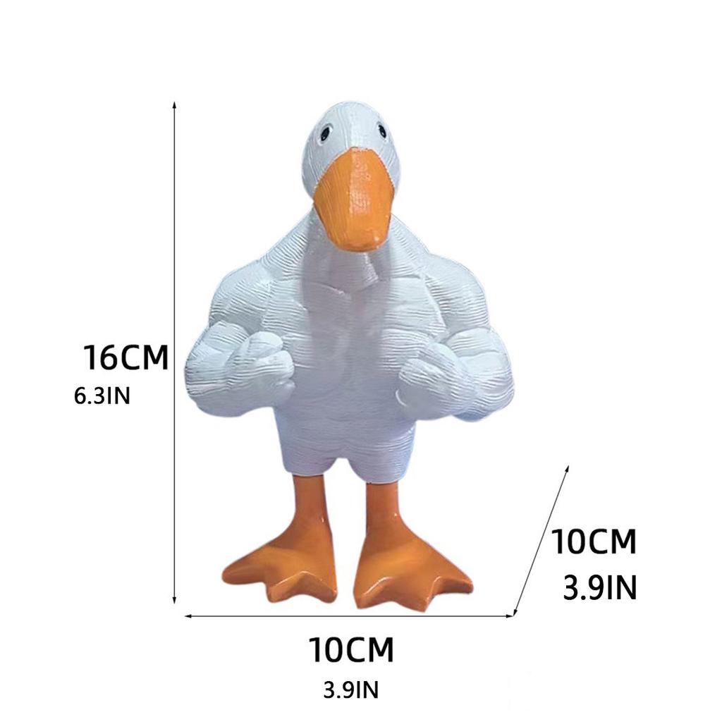 Muscle Duck Key Storage Set for Home Entry Door and Hallway Decor - Strongman Resin Artwork