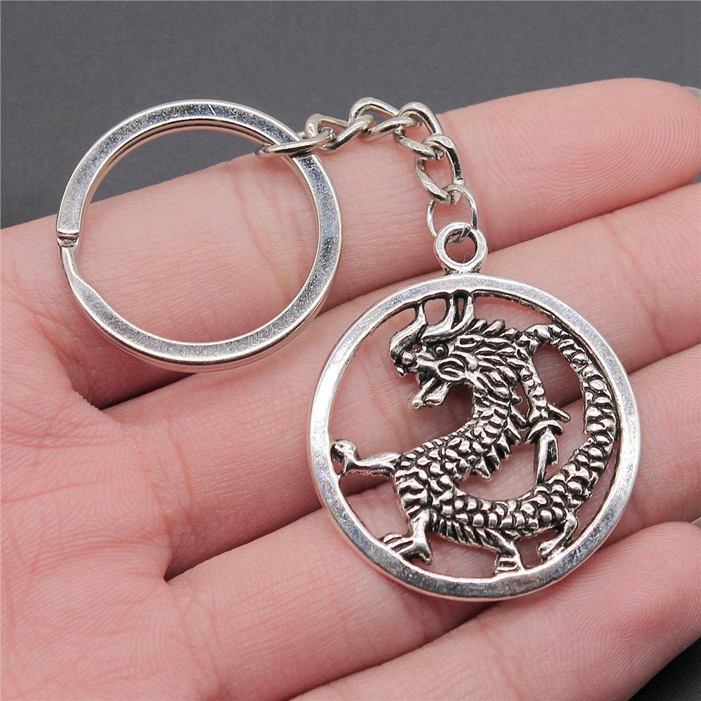 Anime Dragon Snake Oriental Keychain for Office Workers Fashion Casual Gift for Kids Retro School Charm