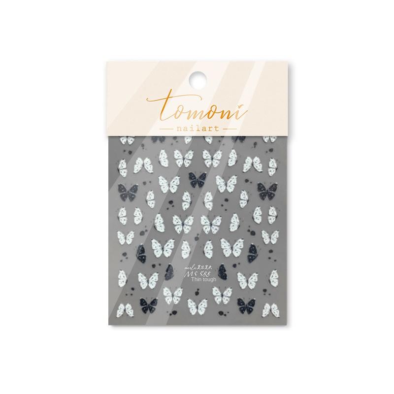 

Тонкая жесткая наклейка для ногтей в виде бабочки в стиле ретро своими руками креативное украшение MS588