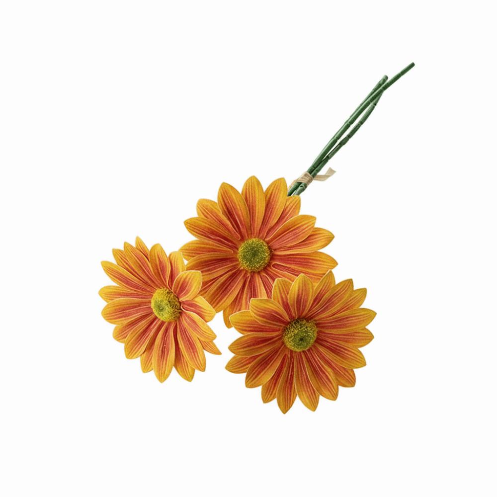 3PCS/Bundle 3D Printed Simulation Flower Chrysanthemum Multicolor Faux Flower Wedding Decor