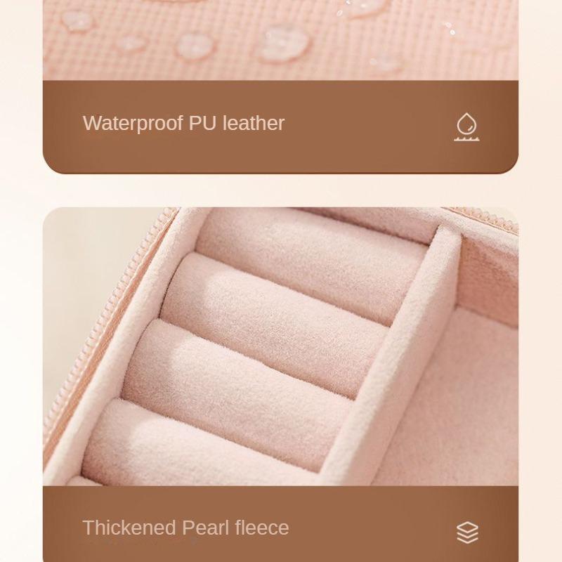 Boîte à bijoux Portable, bagues de voyage, clous d'oreilles, boîte à bijoux, boîte de rangement de bijoux, sac Compact mignon en forme de cœur pour fille