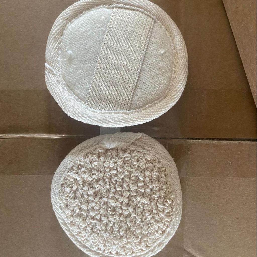 Summer Loofah Bath Scrubber Slices: Cotton & Linen Back Scrubber with Dotted Design