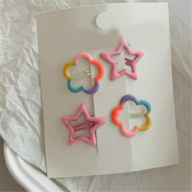 Funny Star Hairclip 2000s Japanese Side Pin Hair Clip Girl Hair Styling Tool Flower Side Clip Kids Girl Hair Decoration