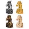 Resin Horse Head Ornament Animal Figurine Elegant Tabletop Sculpture for Office Desktop Aesthetic Room Decoration