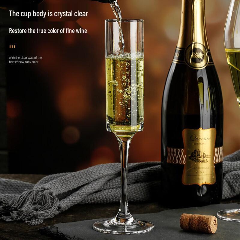 ZISIZ Lead-Free Crystal Handmade Champagne Glass