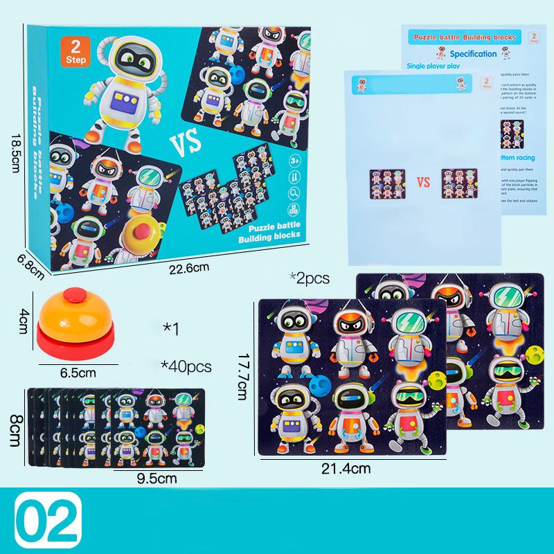 

Montessori Double Battle Building Blocks Puzzle Parent-Child Interactive Toys Logic Thinking Learning Educational Toys Gifts