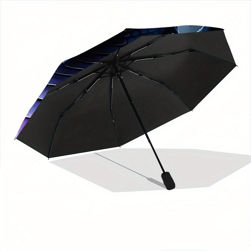1pc Dragon Themed Automatic Opening and Closing Umbrella - Lightweight 3-Fold Design, Suitable for Fans, Travel, Daily Use, Interesting Shape, Co
