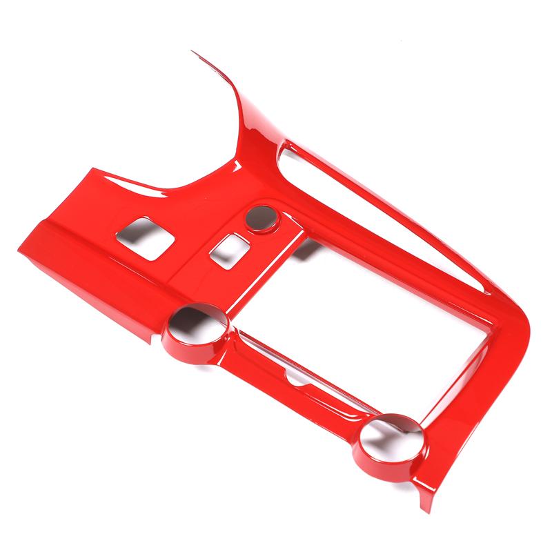 

ABS Carbon Fiber/Red For Chevrolet Corvette C7 2014-2019 Car Central Control Air Vent Frame Decorative Sticker Car Accessories червоний
